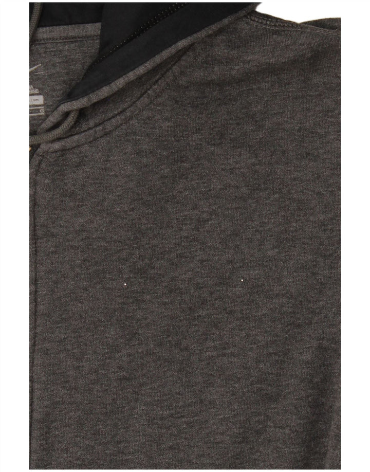 Felpa con cappuccio e zip Nike da uomo, grande, in cotone grigio