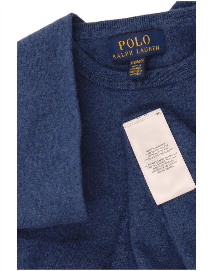 POLO RALPH LAUREN Maglione girocollo da bambino 13-14 anni XL Blu navy