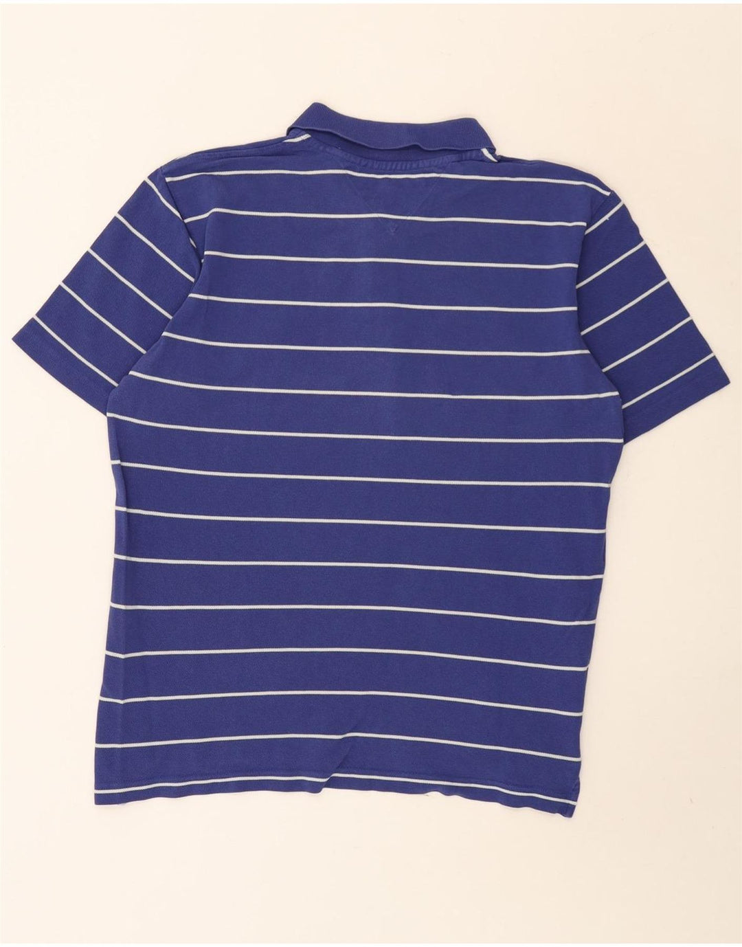 Polo da uomo Tommy Hilfiger in cotone a righe blu medio