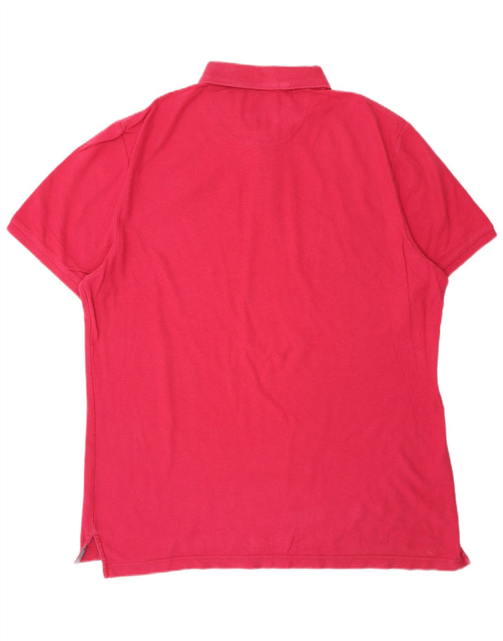 PENGUIN Mens Classic Fit Polo Shirt Large Pink Cotton