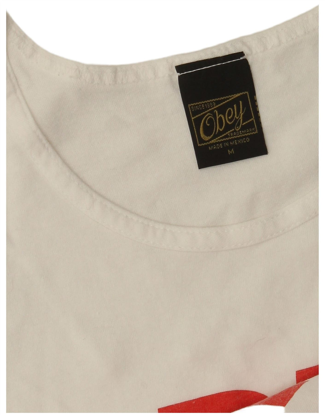 Canotta grafica da uomo di Obey, cotone bianco medio