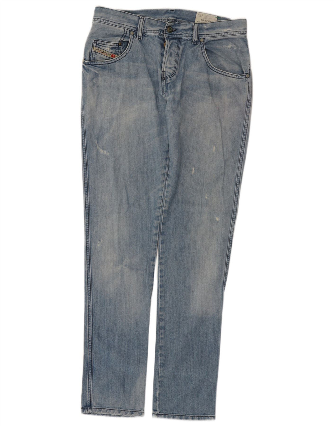 Jeans slim da donna Diesel Staffy effetto consumato W28 L31 cotone blu