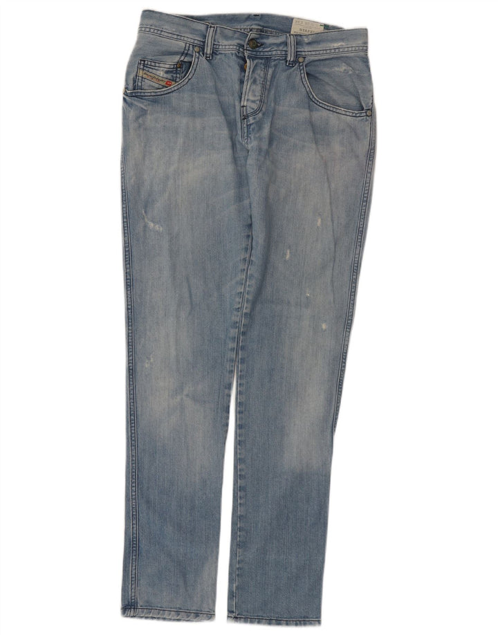 Jeans slim da donna Diesel Staffy effetto consumato W28 L31 cotone blu