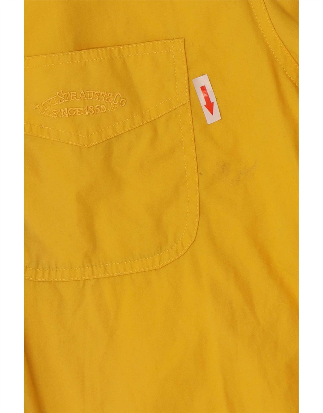 Camicia a maniche corte da uomo Levi's Large in cotone giallo