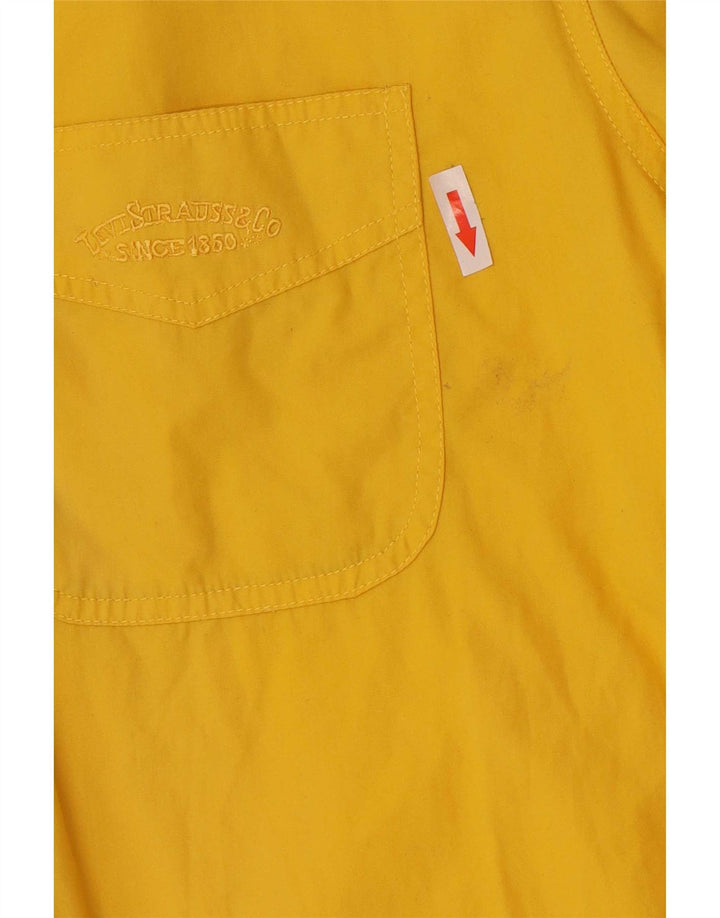 Camicia a maniche corte da uomo Levi's Large in cotone giallo