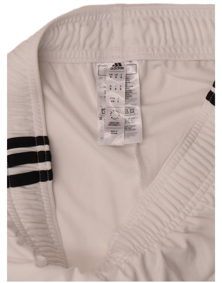 Pantaloncini sportivi Adidas da uomo Manchester United, poliestere bianco medio