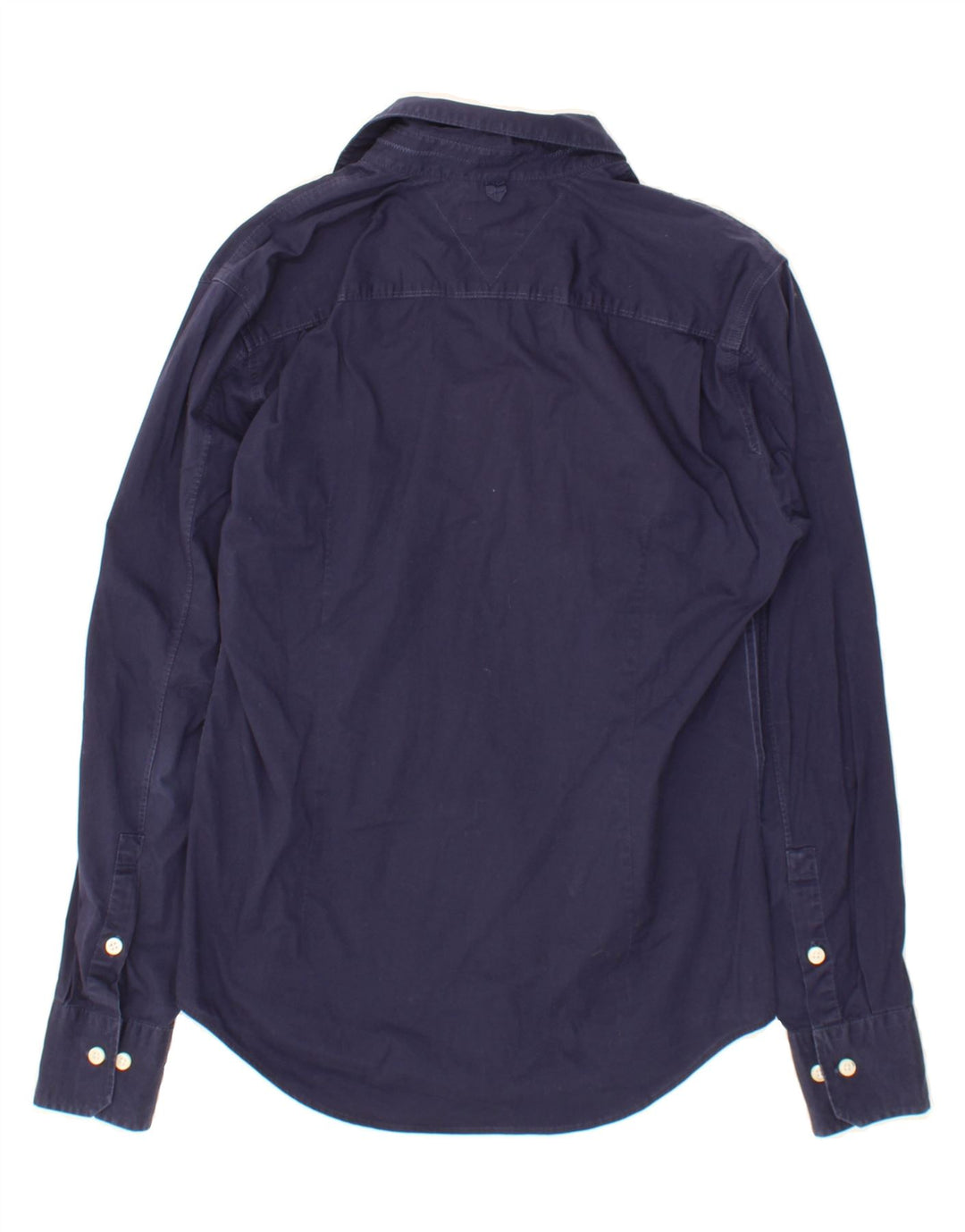 TOMMY HILFIGER Mens Shirt Small Navy Blue Cotton Vintage Tommy Hilfiger and Second-Hand Tommy Hilfiger from Messina Hembry 