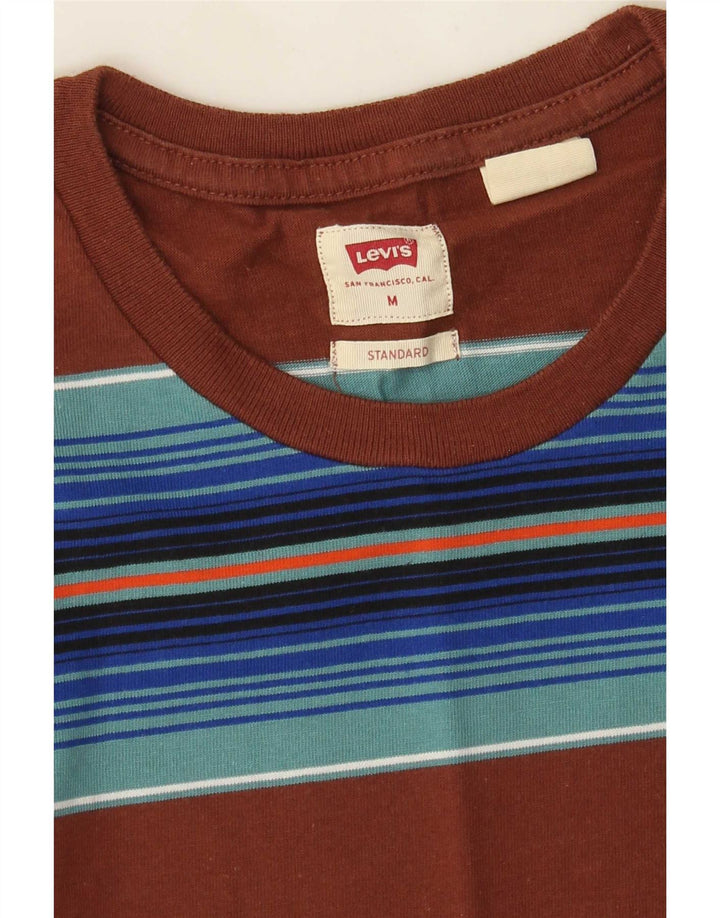 T-shirt Levi's da uomo con vestibilità standard, top marrone medio a righe