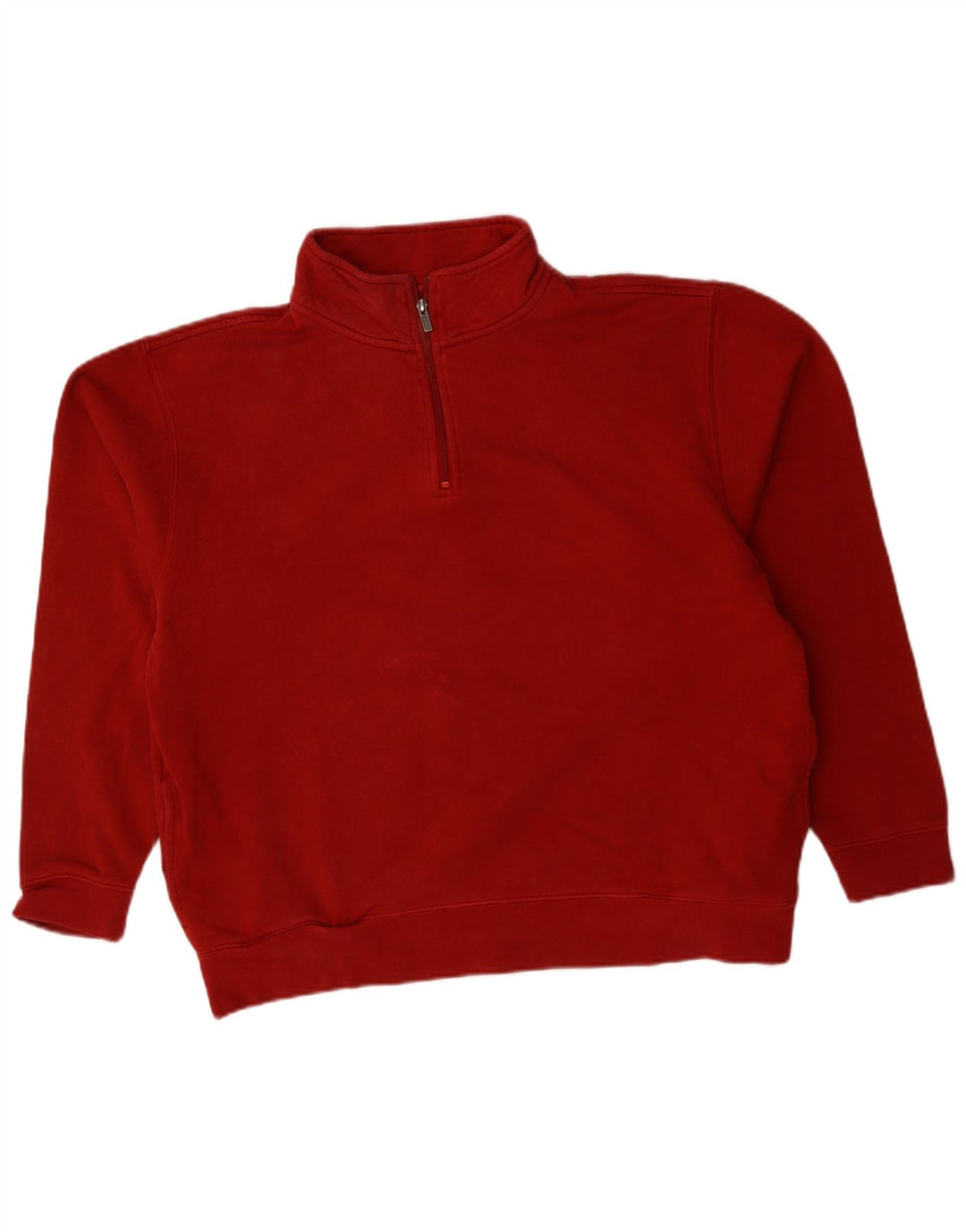 Felpa da uomo con collo con zip L.L.Bean, grande cotone rosso