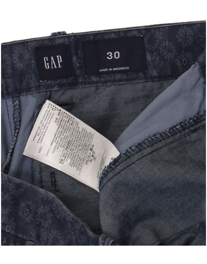 Pantaloncini chino da uomo GAP W30 cotone floreale blu navy medio