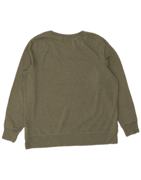 The North Face Womens Sweatshirt Jumper UK 18 XL Green Cotton