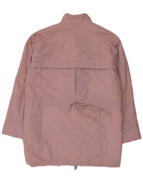 Cappotto vintage oversize da donna a vento IT 36/38 XS poliestere rosa