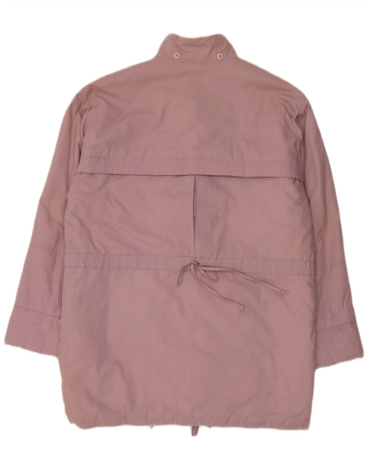Cappotto vintage oversize da donna a vento IT 36/38 XS poliestere rosa