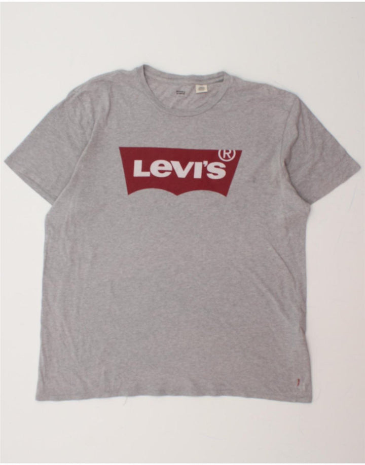 LEVI'S Mens Graphic T-Shirt Top XL Grey Cotton Vintage Levi's and Second-Hand Levi's from Messina Hembry 