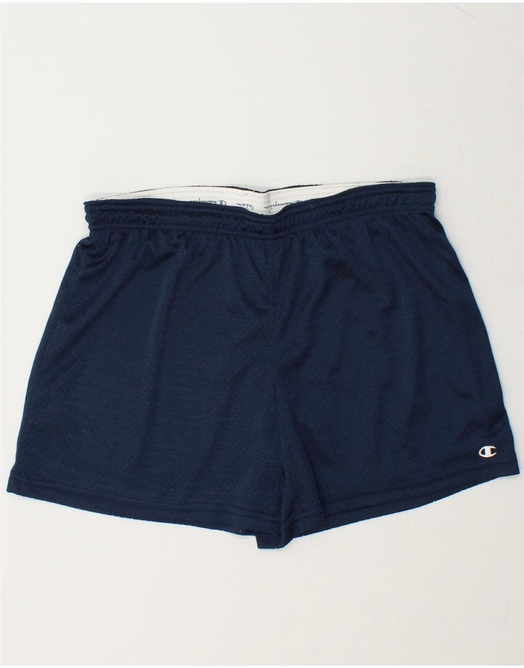 CHAMPION Womens Sport Shorts UK 10 Small Navy Blue Polyester Vintage Champion and Second-Hand Champion from Messina Hembry 