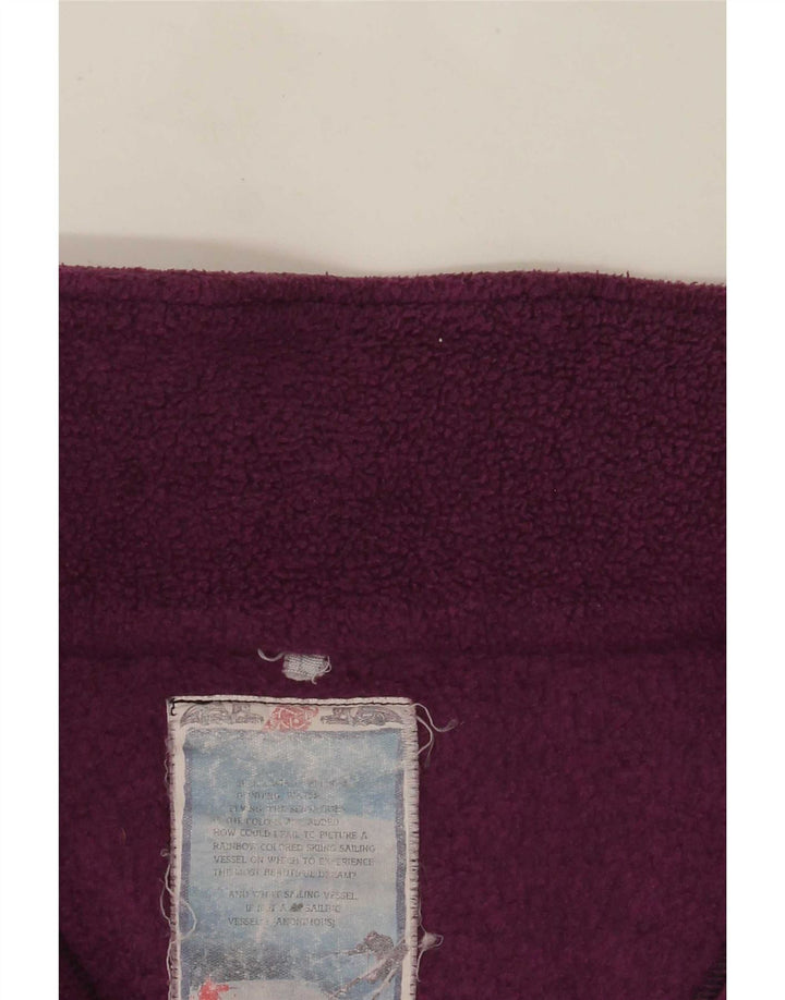 Giacca in pile oversize da donna vintage UK 16 grande viola