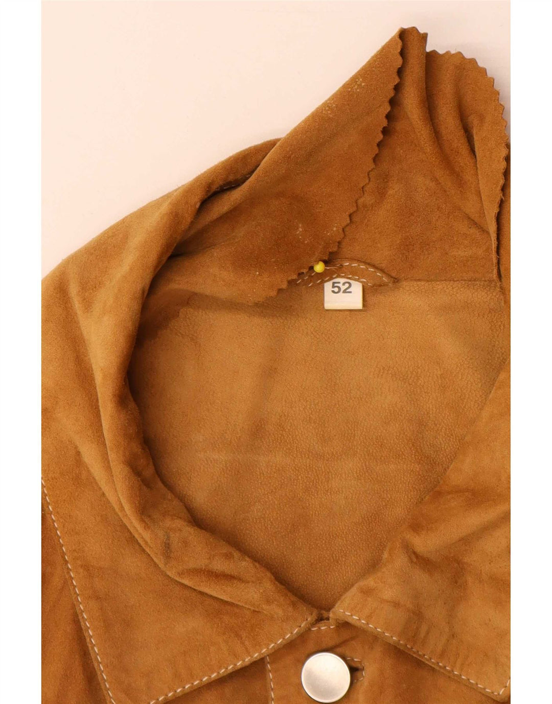 Giacca vintage in pelle scamosciata da uomo IT 52 XL in pelle beige