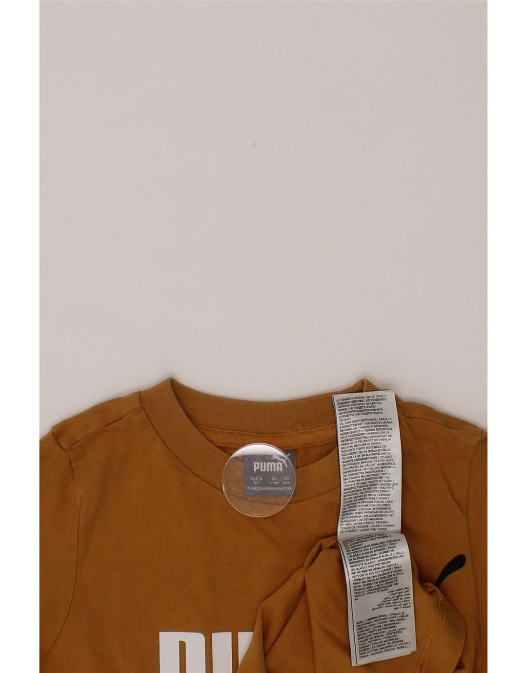 PUMA Boys Graphic T-Shirt Top 3-4 Years Orange Cotton Vintage Puma and Second-Hand Puma from Messina Hembry 