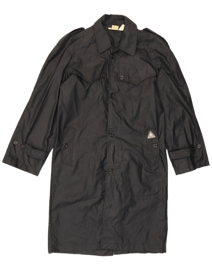 Trench da uomo con cappuccio Fiorucci UK 36 piccolo in nylon nero