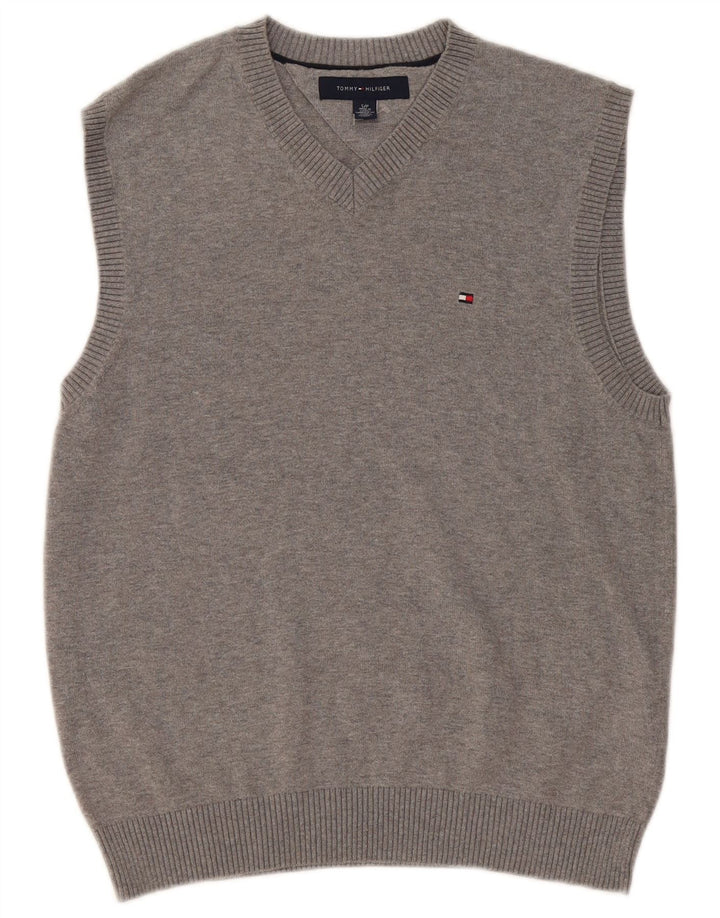 Canottiera da uomo Tommy Hilfiger piccola in cotone grigio
