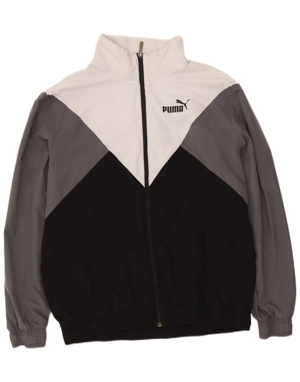 Giacca da tuta da uomo PUMA XL nera in poliestere color block