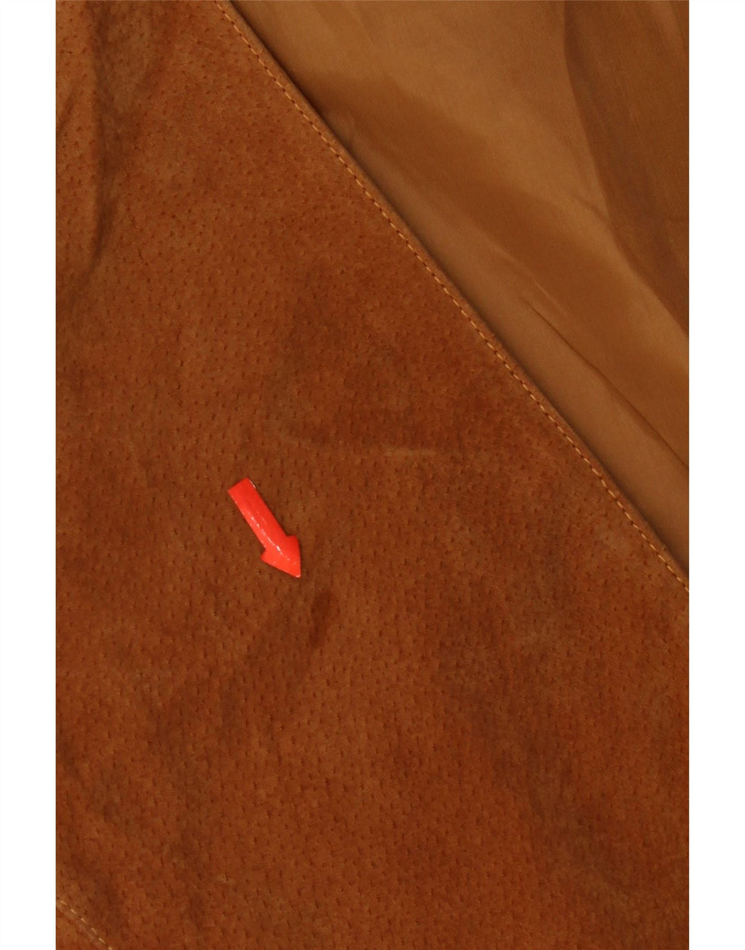 Gilet vintage da uomo in pelle scamosciata XL in pelle marrone