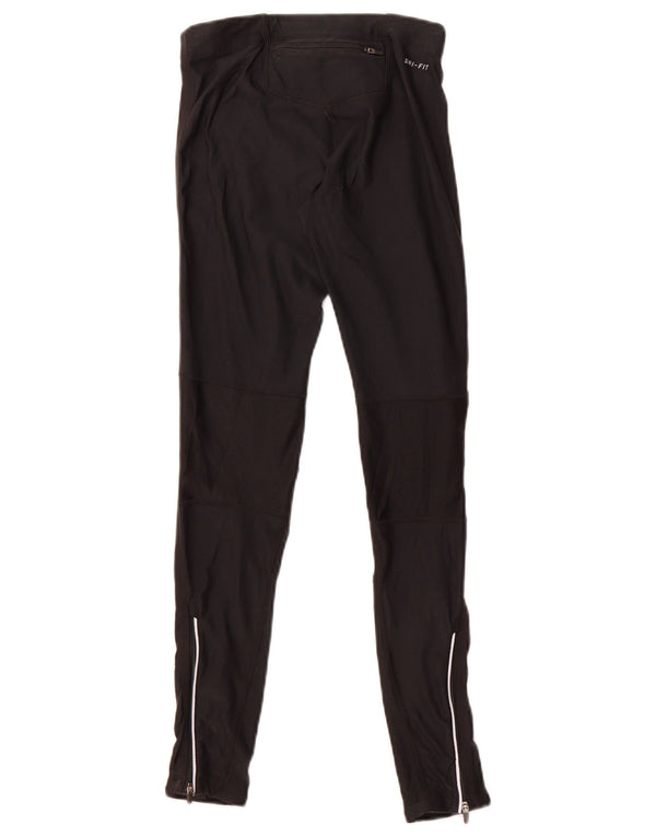 Nike Womens Dri Fit Leggings UK 10 Small Black Polyester