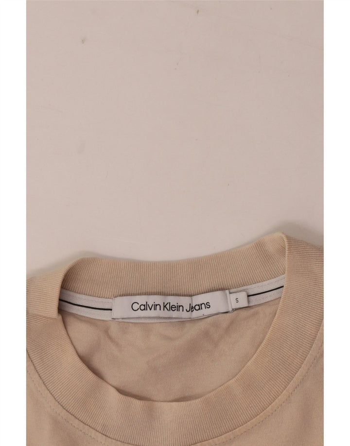 Maglietta da uomo Calvin Klein Jeans Top piccola Beige