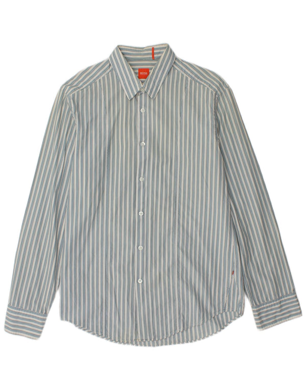 Camicia da ragazzo Hugo Boss 15-16 anni Cotone a righe grandi blu