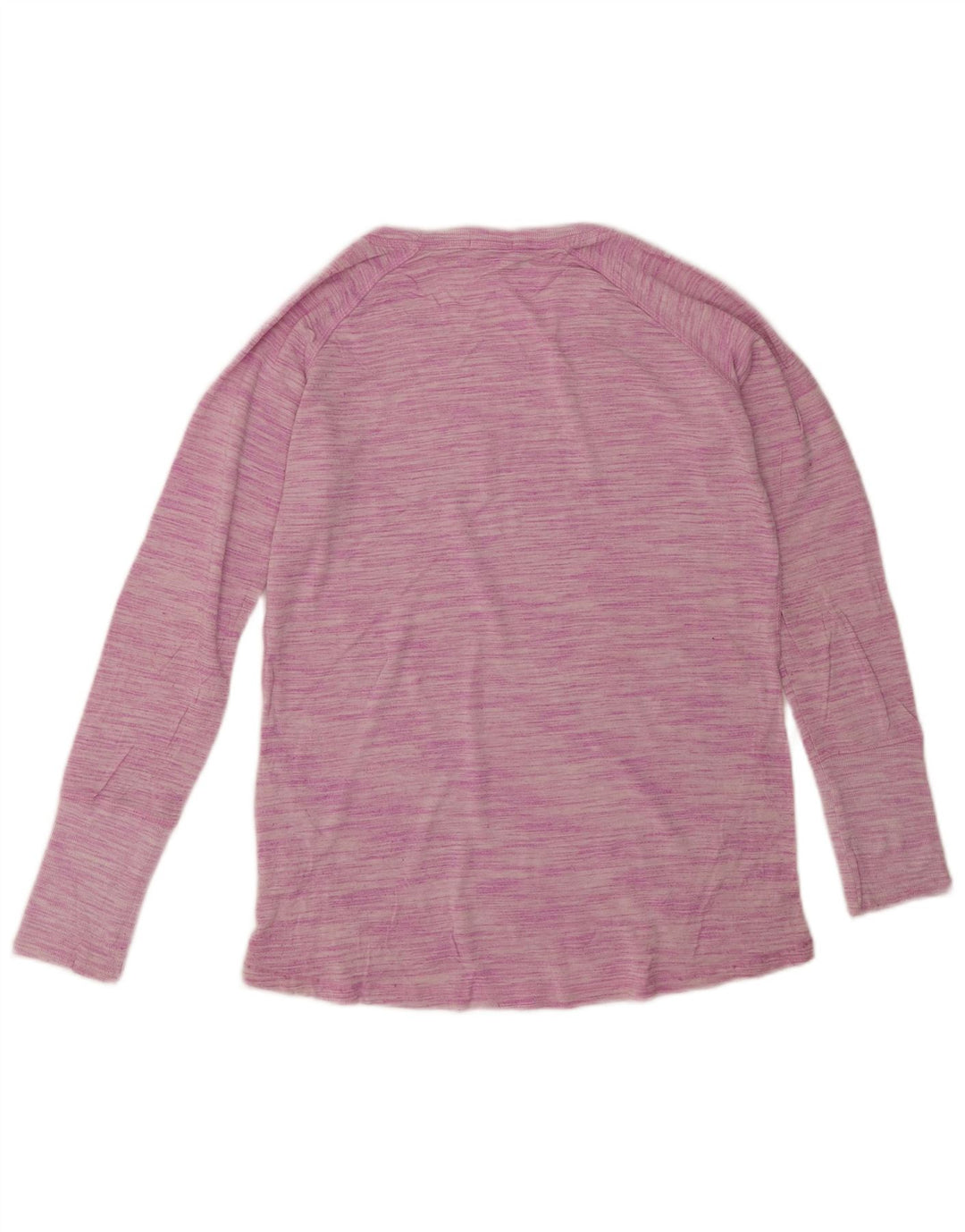 CHAMPION Womens Oversized Top Long Sleeve UK 14 Medium Purple Flecked