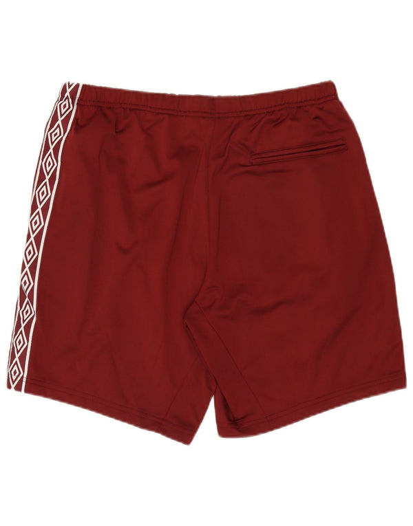 Pantaloncini sportivi grafici da uomo Umbro grandi in poliestere bordeaux