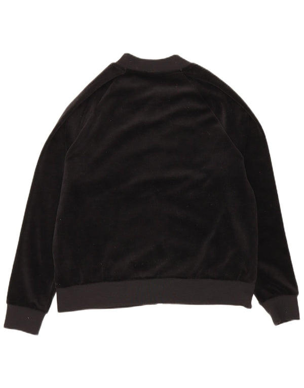 Giacca superiore della tuta in velluto da donna Nike UK 14 poliestere nero medio