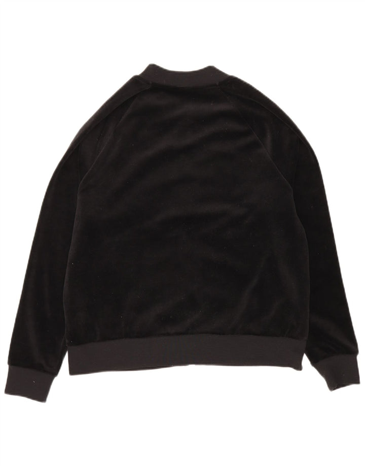 Giacca superiore della tuta in velluto da donna Nike UK 14 poliestere nero medio