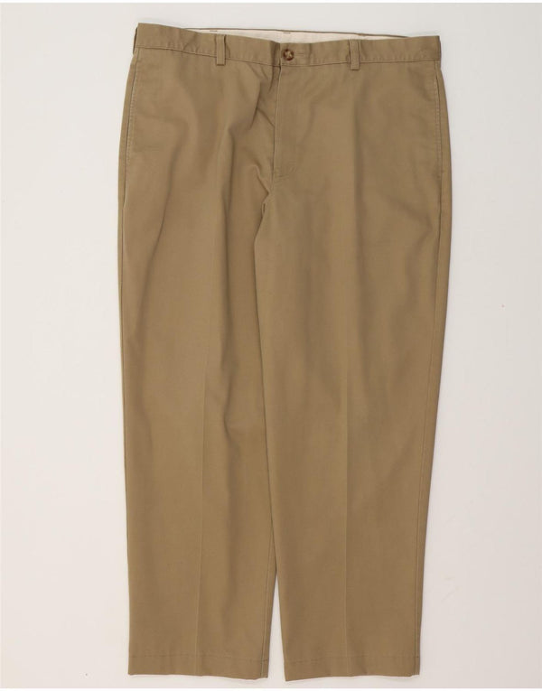 L.L.BEAN Pantaloni chino dritti da uomo dalla vestibilità naturale W38 L30 in cotone beige