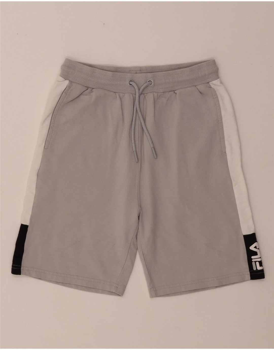 Pantaloncini sportivi FILA da ragazzo 13-14 anni in cotone color block grigio