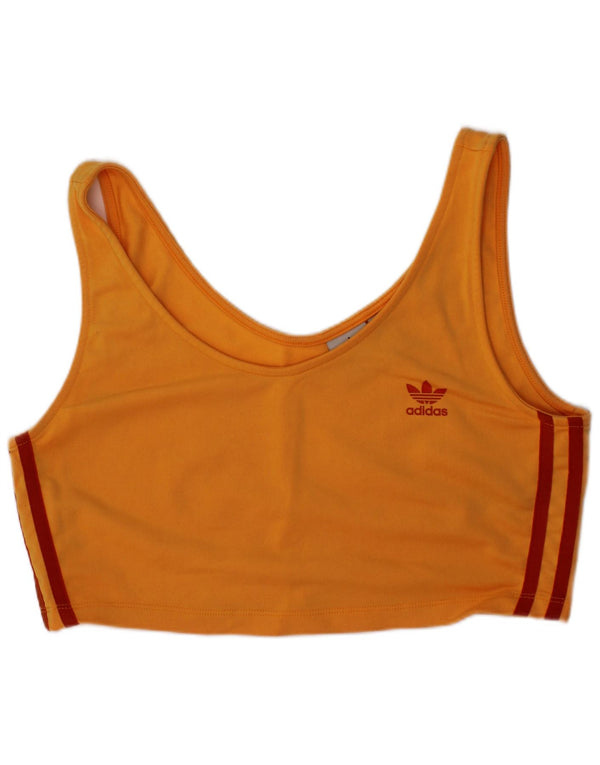 Top reggiseno sportivo Adidas da donna UK 14 poliestere arancione medio
