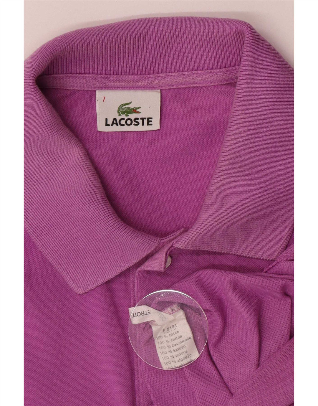Polo da uomo Lacoste taglia 7 2XL cotone viola