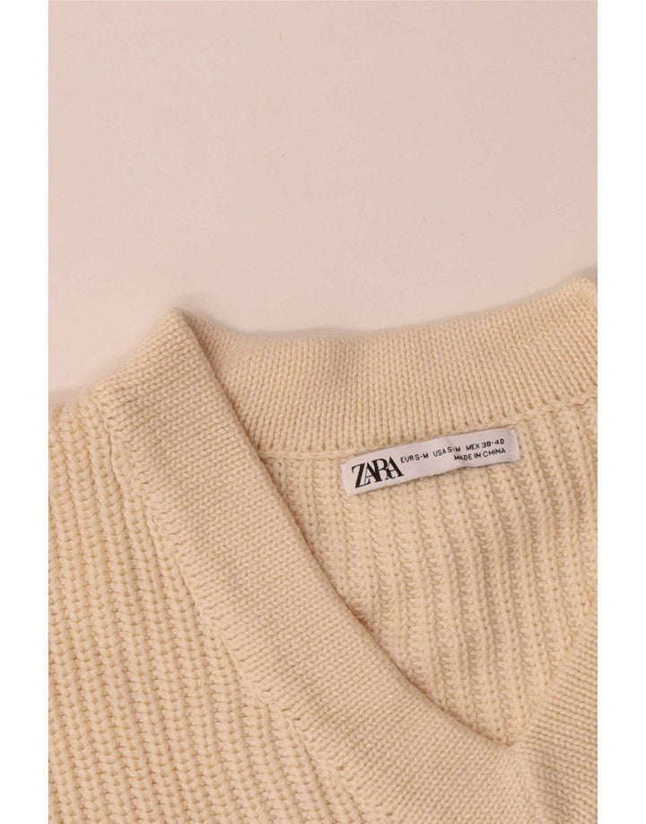Canotta da uomo Zara dalla vestibilità comoda, canotta in cotone beige medio