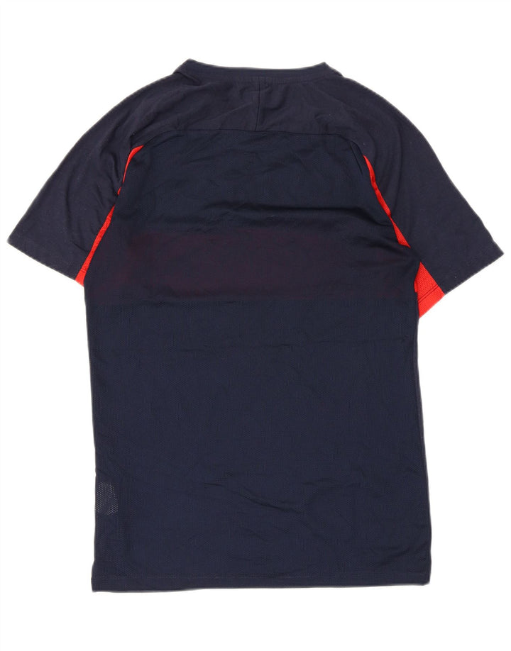 T-shirt Nike Dri Fit da uomo, piccola, in poliestere color block blu navy