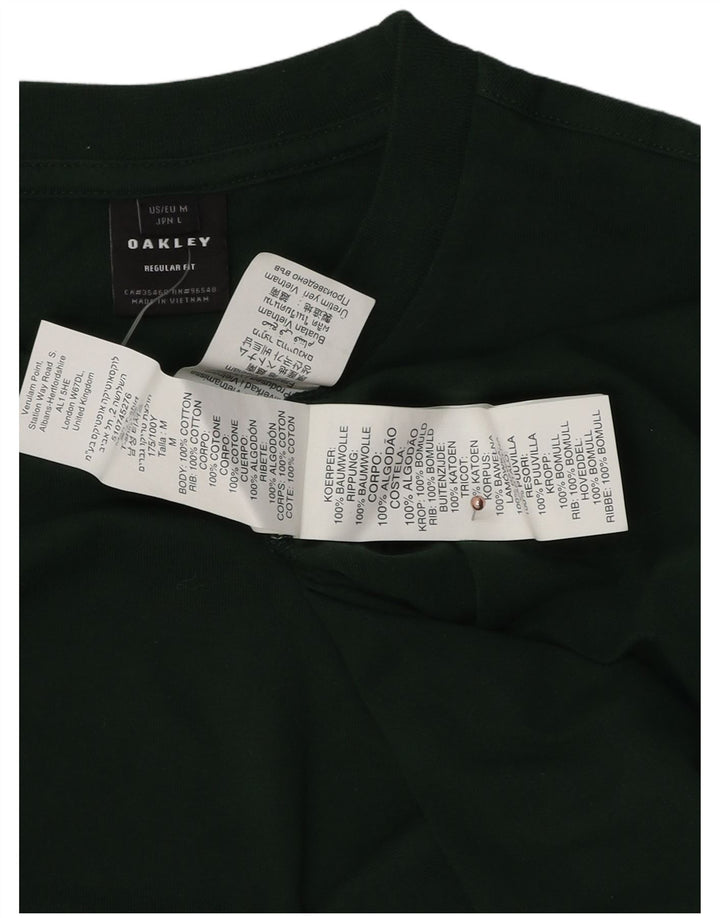 OAKLEY Top da uomo vestibilità regolare a maniche lunghe in cotone verde medio