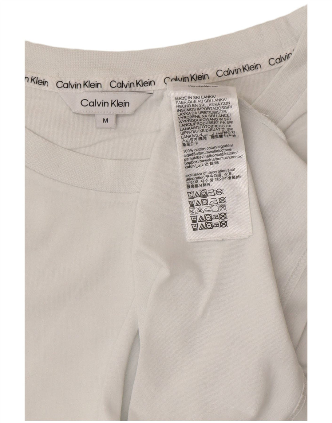 CALVIN KLEIN T-shirt grafica da uomo Top in cotone bianco medio