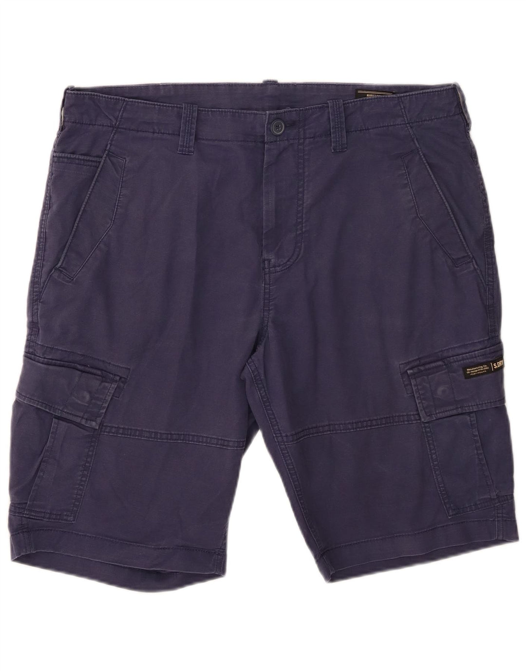 Pantaloncini cargo da uomo Superdry W36 Large in cotone blu navy