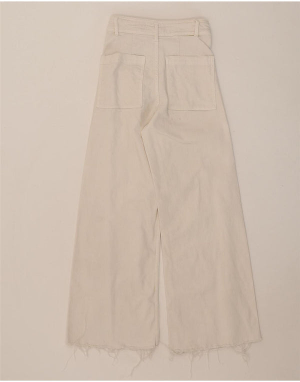 Jeans dritti a vita alta The Marine da donna Zara EU 34 2XS W24 L26 Bianco