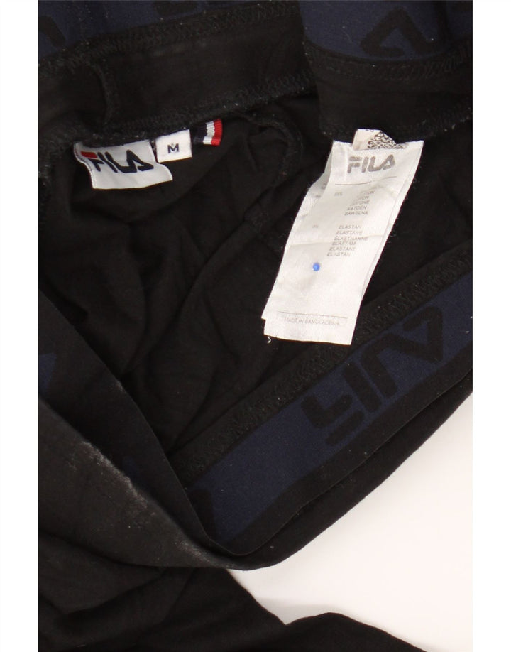 Leggings grafici da donna Fila UK 12 cotone nero medio
