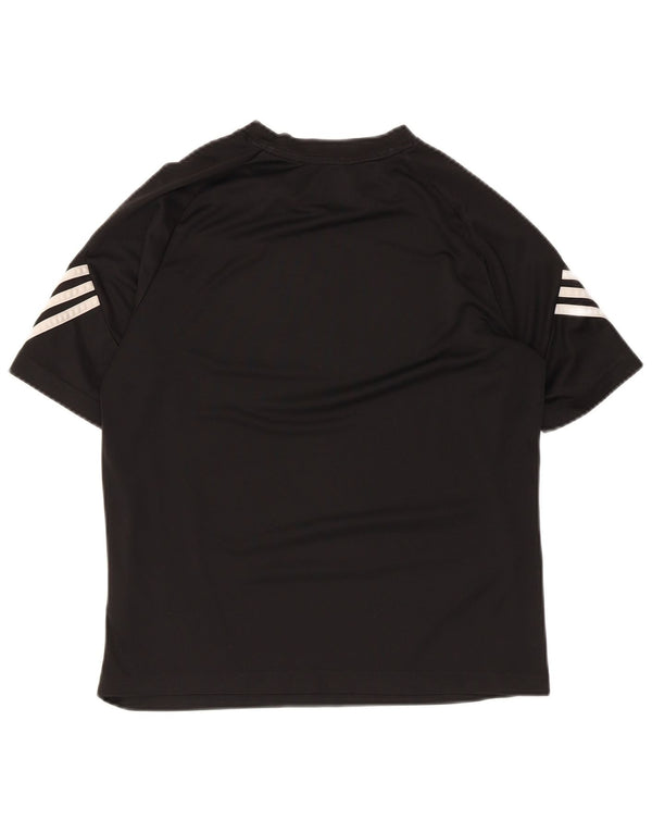 T-shirt grafica Adidas Climalite da donna Top UK 12 poliestere nero medio