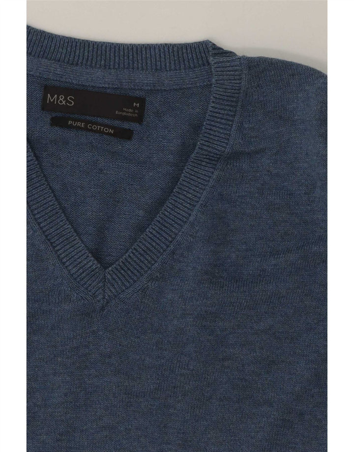 Canotta da uomo Marks & Spencer in cotone blu medio
