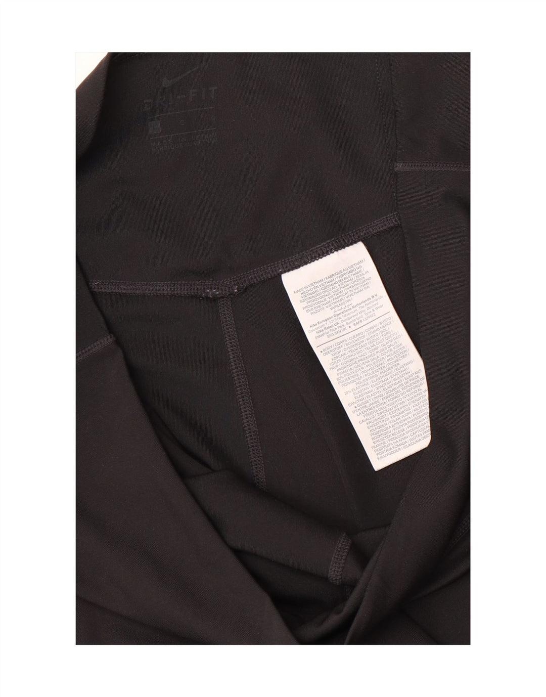 Leggings grafici Nike Dri Fit da donna UK 14 grande poliestere nero