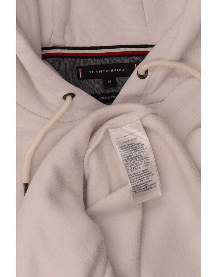 Maglione con cappuccio grafico da uomo Tommy Hilfiger in cotone bianco medio