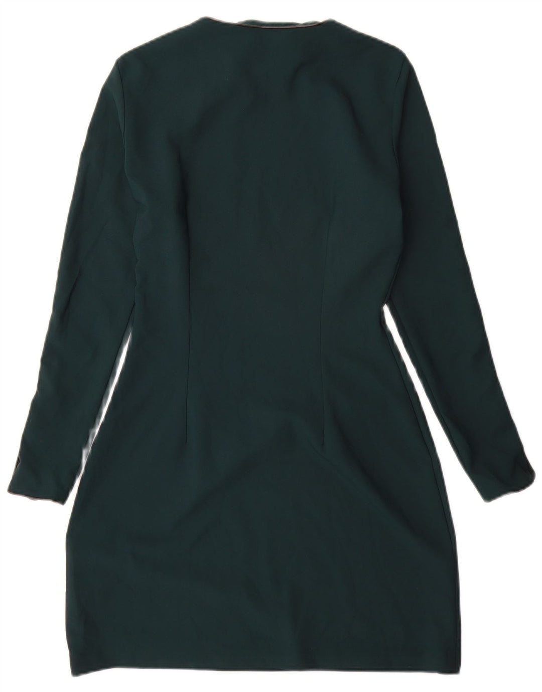 Abito tubino a maniche lunghe da donna Zara UK 10 piccolo verde poliestere