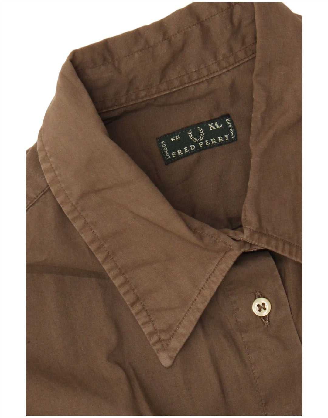 Camicia da donna Fred Perry UK 18 XL cotone marrone